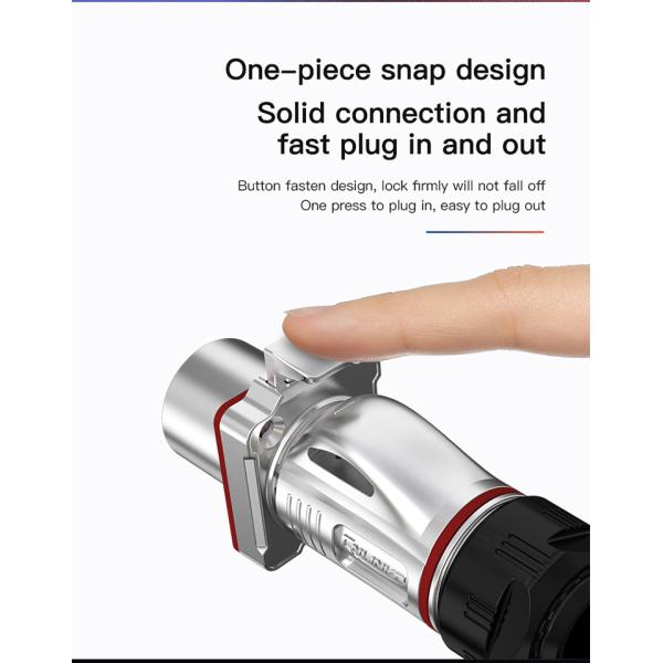 BD24 Industrial Waterproof Metal Female Male IP68 10 Pin Plug Socket Cable Connector