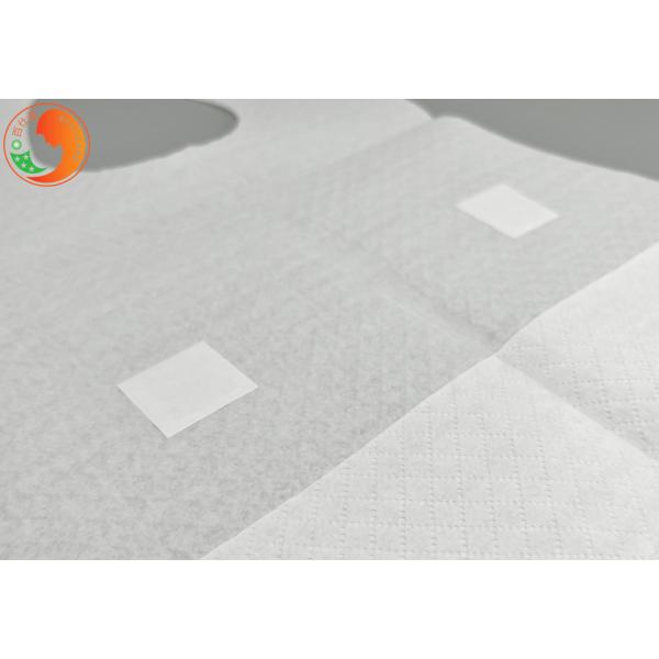 White Disposable Baby Bibs With Pouch Biodegradable100% Pure Cotton Messy Free OEM ODM