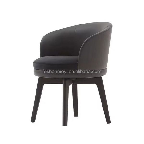 CUSTOM Dining Room Furniture Elegant Velvet Upholstered Leather Swivel Comfortable Modern Nordic Luxury Dining Chair