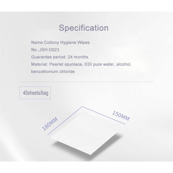 Spunlace Antibacterial Alcohol Wipes , 75% Alcohol Hygiene Wet Wipes