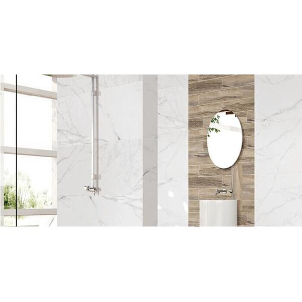 Matt Finish Carrara Ceramic Wall Tiles 300 X 1200 Mm Size 3D Inkjet Printing