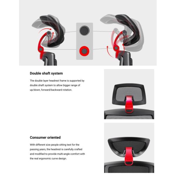 Adaptive Mesh Back Desk Chair PA Castor Elastic Netted Office Chairs