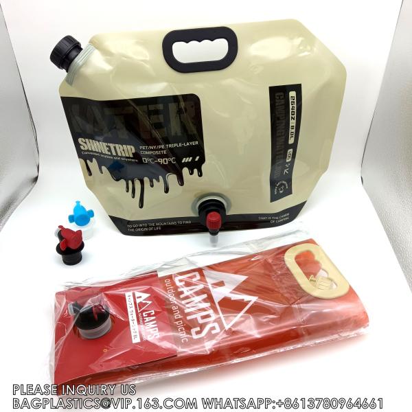 Stand Up Pouch For Liquid Water Pouch With Spout Drinking Water Pouches With Valve Dispenser 5L 8L 10L Drink Water Bag