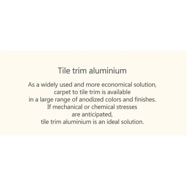 Aluminum tile trim accessories for Balconies & Terraces
