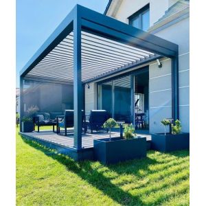 Customized Garden Electric Retractable Roof Bioclimatic Pergola Outdoor Aluminum