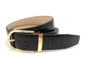 Cheap Soft Back Mens Genuine Crocodile Belt Clamp Pin Buckle  In Gold Finish wholesale