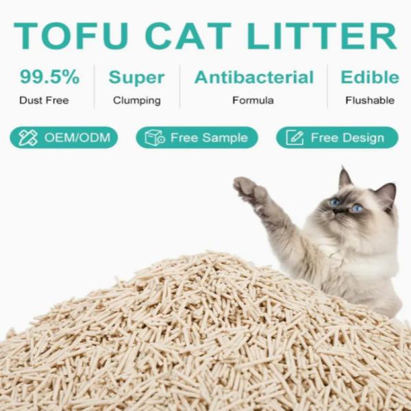 OEM Low Trace Strong Clumping Dust-free Superior Odor Control Tofu Cat Litter