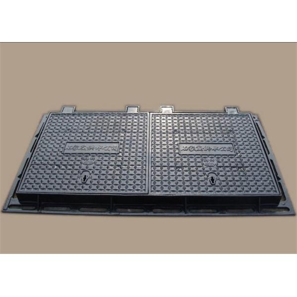 EN124 B125 Square Casting Iron Manhole Cover Shock Absorption Lockable