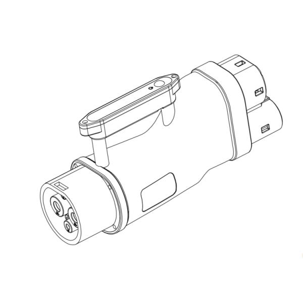 GBT TO CCS2 Adapter IP65 Up To 250kW For Europe Electric Vehicle DC Charging Port