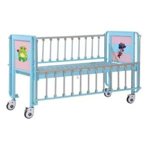 Children Patient Bed , Pediatric Bed With Enameled Steel Side Rails