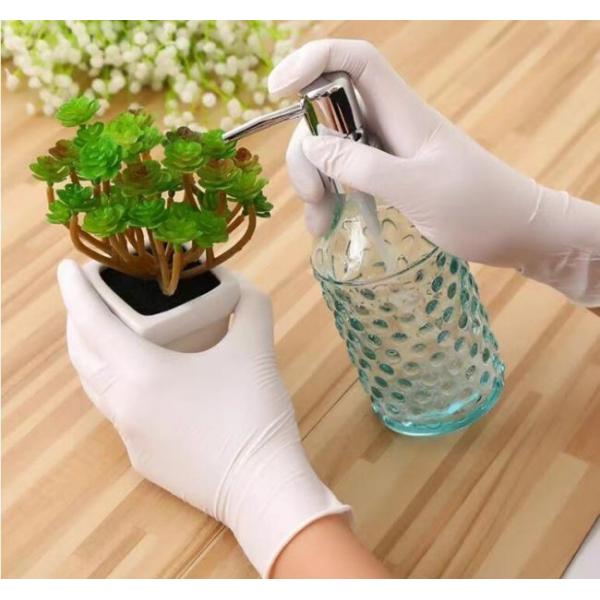 L XL Protective Disposable Gloves Powder Free White Pure Glove Latex Disposable Gloves