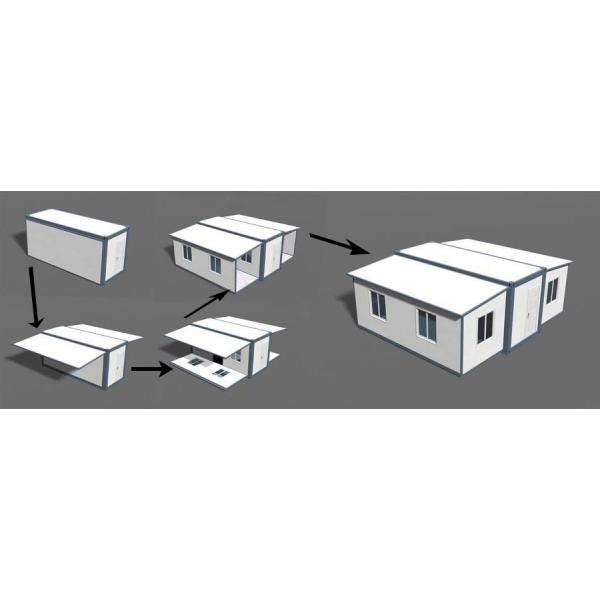 Luxury Modern Style Foldable Expandable Container House With Fiber Cement Board Floor
