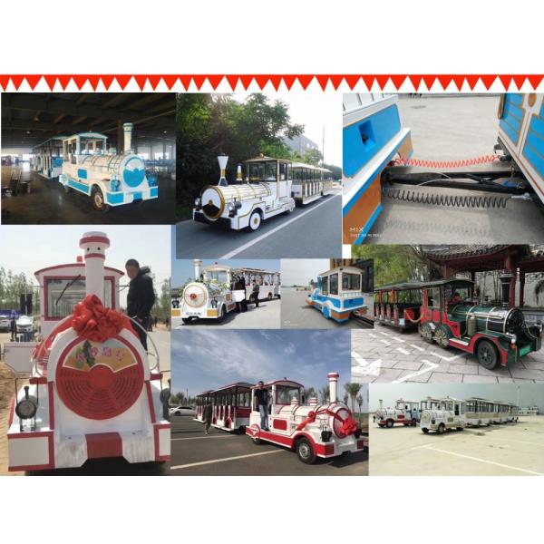 Sightseeing Red Electric Trackless Train Ride 72 Seat 1 Year Warranty