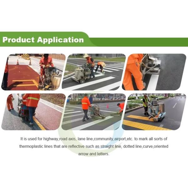Quick Drying Time AASHTO Standard Hot Melt Paint Dries Quickly Allowing For Minimizing Traffic Disruptions