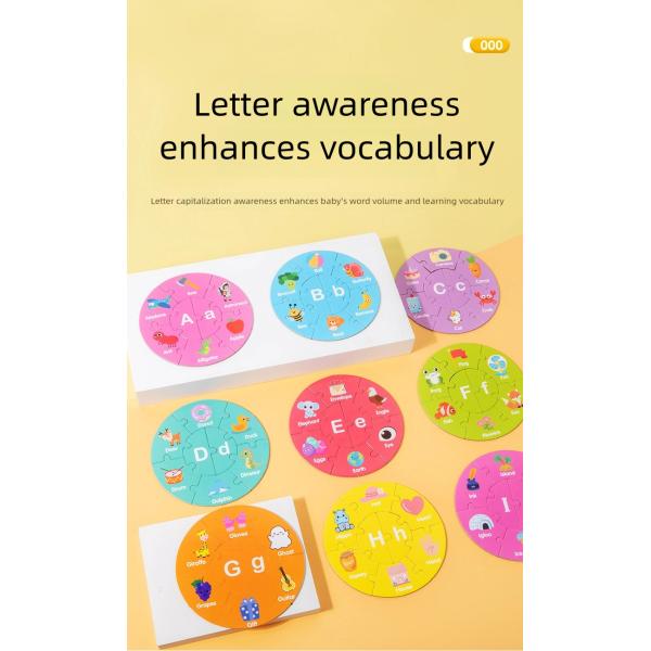 Children's Letters Animal Paper Double-sided Puzzle Early Education Puzzle Toys