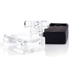 30ml Perfume Spray Pump Clear Black Aluminum Glass
