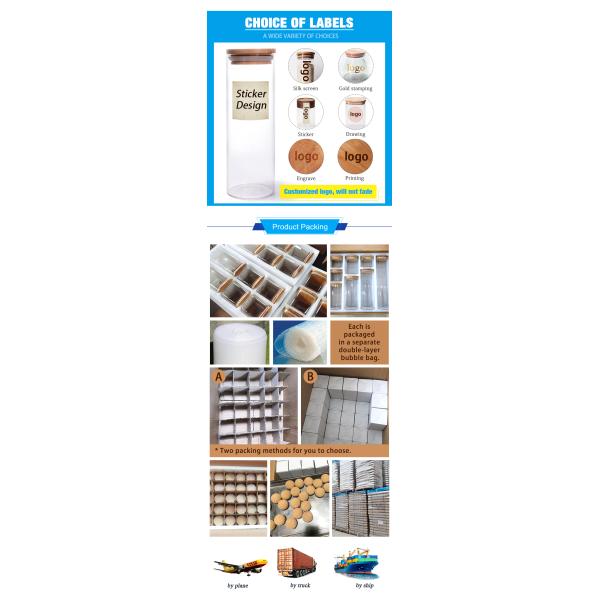 High Quality Decorative Food Glass Storage Jar For Saving Chocolate Coffee Candy With Cork