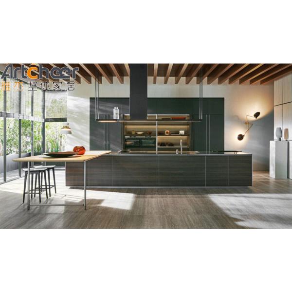 Base Customized Kitchen Cabinet Handles with Black Bench Top and Drawer Slide