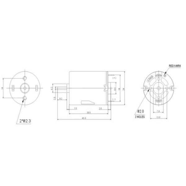 RC-280SA Motor 24mm*30.5mm 6V 12V DC Motor 4500RPM Round For RC Model Hair Clipper Massager