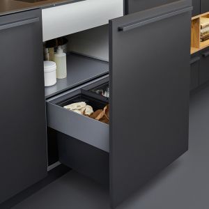 Modern Matte Acrylic Kitchen Cabinets Luxury Black Melamine Kitchen Wall