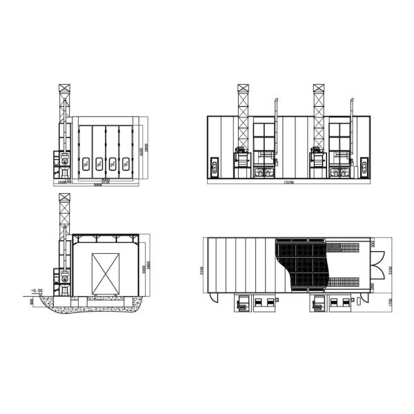Bus Spray Booth for Yutong Bus Paint Room Diesel heat Painting Equipments