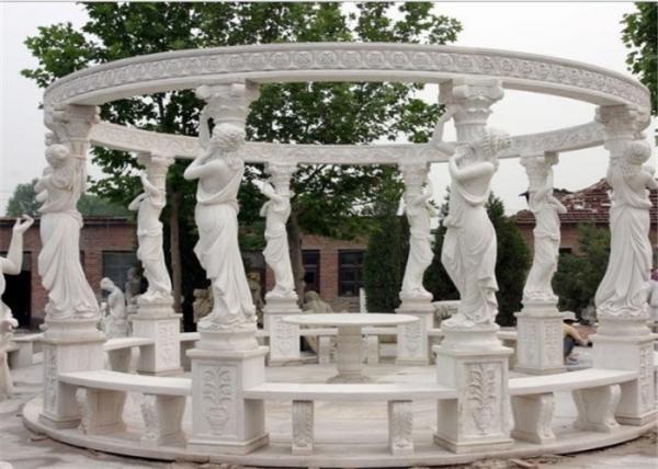 Quality Durable Decorative Landscaping Stone For Hand Carved Marble Gazebos for sale