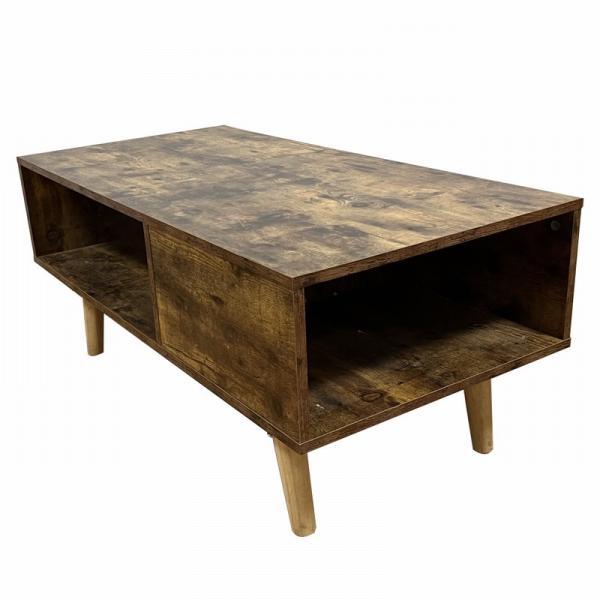 Mid Century 72" TV Console Cabinet Table With Storage Shelves