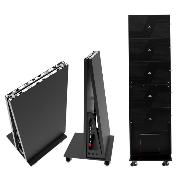 P0.9 LED Poster Display Floor Standing Foldable To Move Ultra Thin 29.5mm