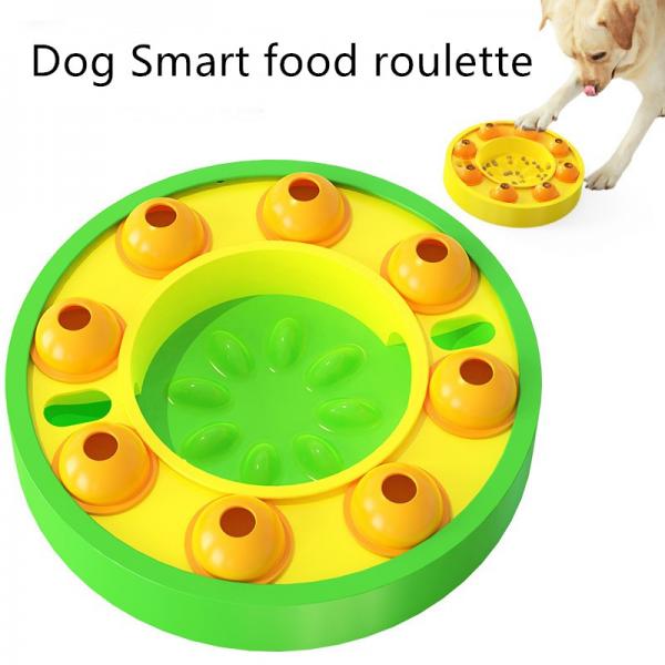 Plastic Dog Food Puzzle Bowl Slow Food Leakage Training Cat Toy