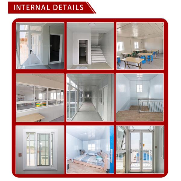 Modern Design Prefabricated Homes Steel Frame 20ft Container House with Rock Wool Panel