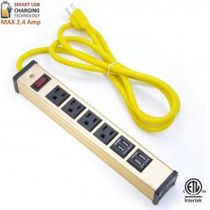 Cheap Multi Outlet Desktop Power Strip With USB , Slim Power Bar With USB Charger wholesale