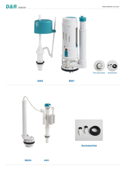 ABS Bathroom Flush Tank Fitting 6L/3L For Water Flush System