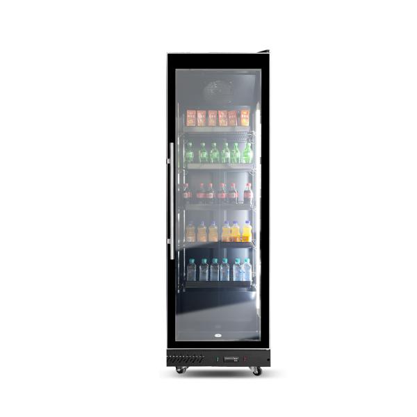 560L Commercial Single Luxury Glass Door Beverage Display Chiller Showcase Supermarket Refrigeration Freezer Air Cooler Cooling
