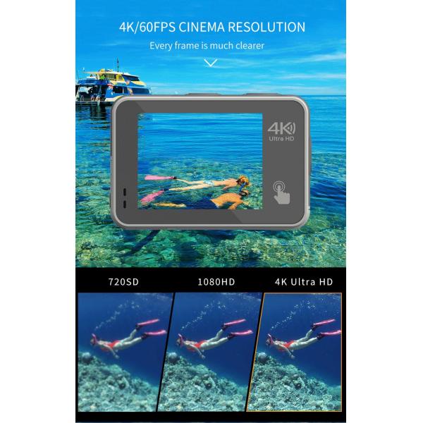 4k Icatch Anti Shake Action Camera 1350mAh Waterproof Wifi
