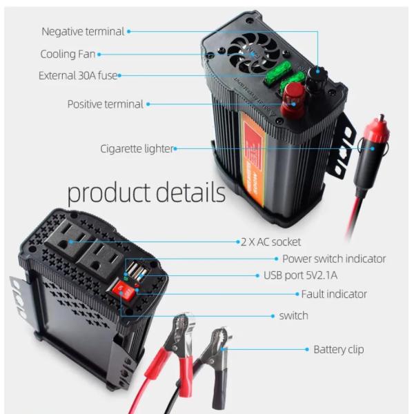 300W - 1500W DC To AC Off Grid Solar Power Inverter With TUV SAA CE Certification