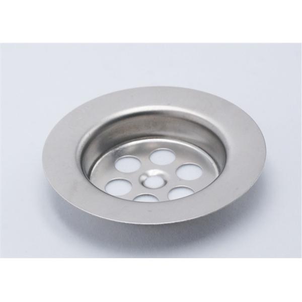 Stainless Steel Sink Strainer , Silver Round Kitchen Sink Drain Stopper