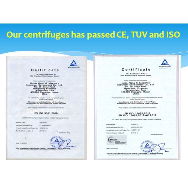 L550 Low Speed Centrifuge with 5310xg Force 4x500ml Capacity and Low Noise for Laboratory Use