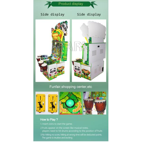 Cute Amusement Game Machines / Tambourine Tribe Child - Parents Interactive Hit Drum Game Machine