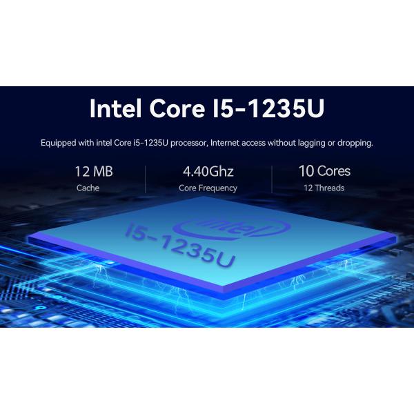 6 Ethernet Firewall Mini PC With Intel Core i5 1235U Processor And DDR4 RAM