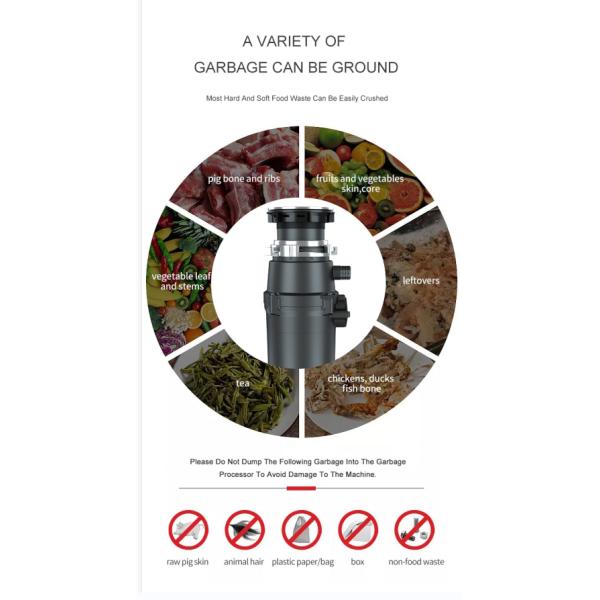 Batch Feed 4.5kg Food Waste Disposer With 1 Year Warranty