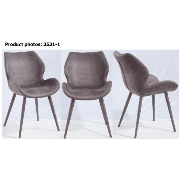 Nordic Style Soft Cushions 48.5cm Metal Restaurant Chairs
