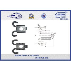 Cheap Custom Elastic Rail Spring Steel Clip / Btumen Railway Clips wholesale