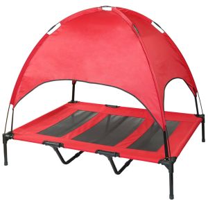 Cheap 600D 30in Raised Canopy Dog Bed Moisture Proof Portable wholesale
