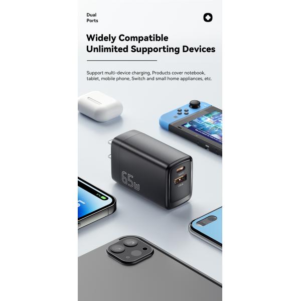 ESSAGER JT-G65Q Series Portable Fast Charger 65W For Android Phone Charger