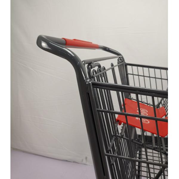 125L Black Metal Lightweight Shopping Trolley grocery cart EN BS 1929