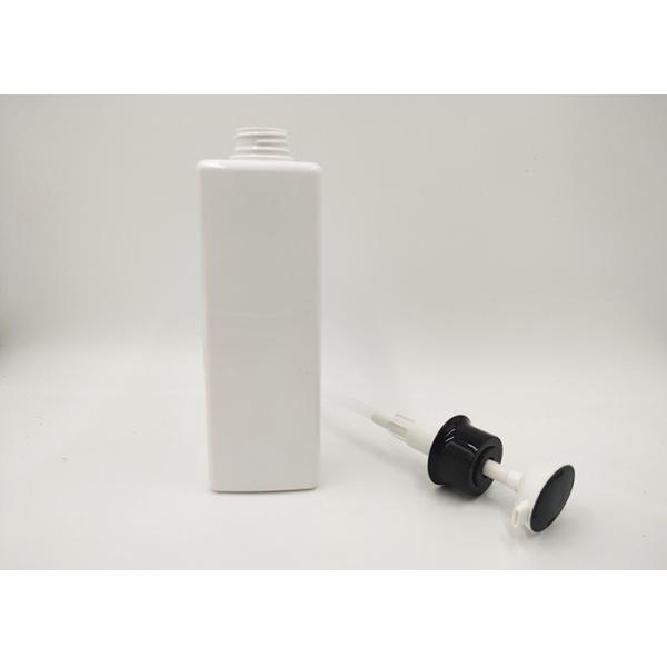 500ml 1000ml PET Blank Shampoo Bottle , Square Cosmetic Bottles 100% White