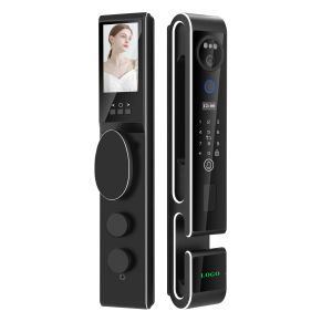 Cheap Luxury S666 3D Face Recogniton Door Lock With Intercom Automatic Security Door Lock wholesale