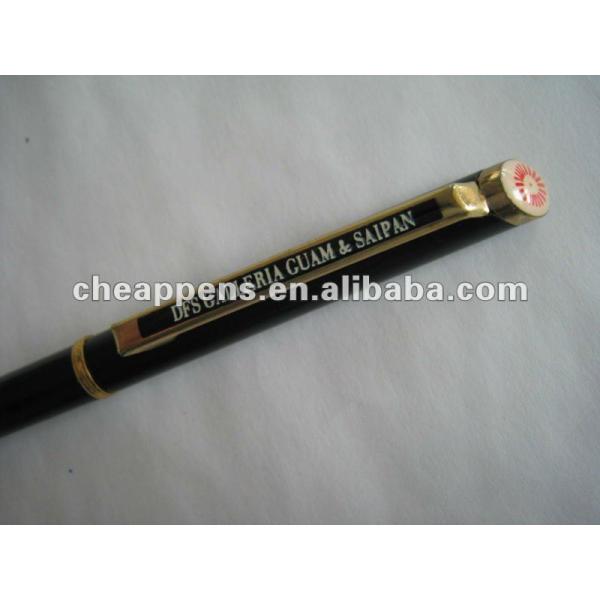 click metal aluminum ball pen with six rings,metallic barrel, cheap price