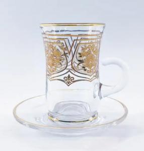 China 105ml Arabic Tea Cup Hand Painted Glass Turkish Cups For Tea on sale