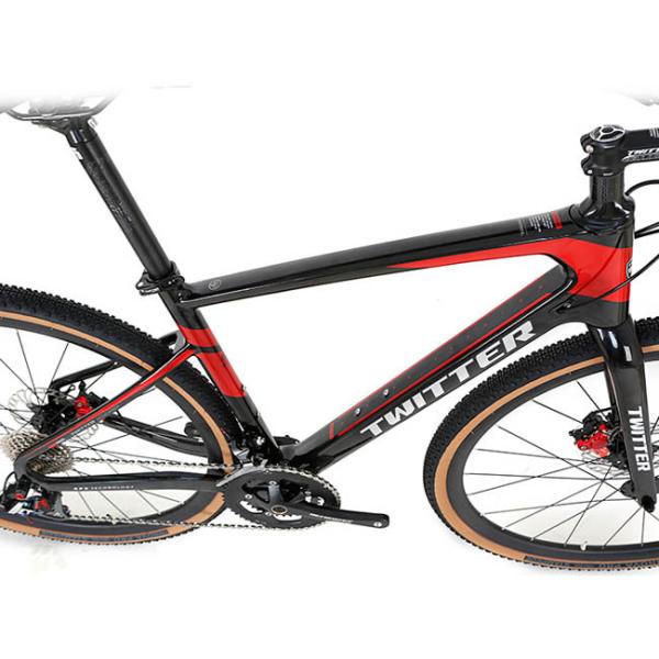 TWITTER Carbon Fiber Hybrid Bike Wheel Size 700x40C For Racing